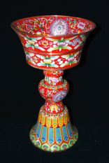 Cloisonne Butter Lamp (L)