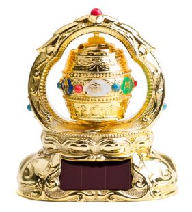 Solar Prayer Wheel w mantra