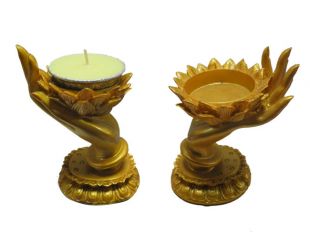 Lotus in hand votive