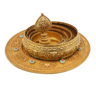 Brass Mandala w/stand 24cm dia