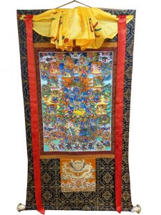 Assorted Vajrakilaya thanka with brocade