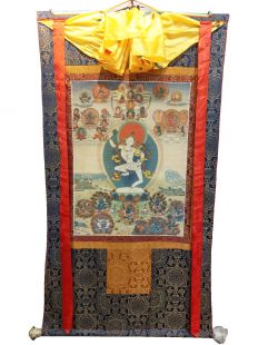 Assorted maciglabsgron  thanka with brocade