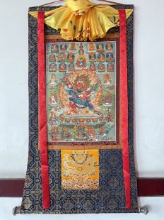 Assorted Hayagriva thanka with brocade