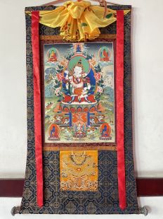 Assorted Vajrasattva(Yab-Yum) thanka with brocade