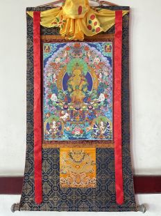 Assorted Amithayus thanka with brocade