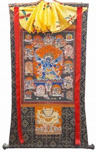 Assorted Vajrakilaya thanka with brocade