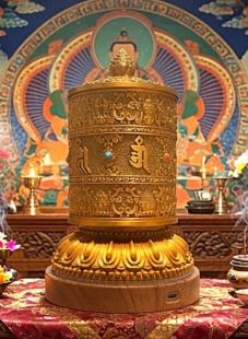 Finely Crafted Brass Electric Prayer Wheel