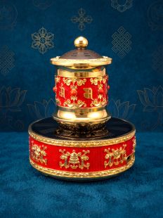Prayer Wheel electric (Red, Mini size) ( Available in 3 Colors )